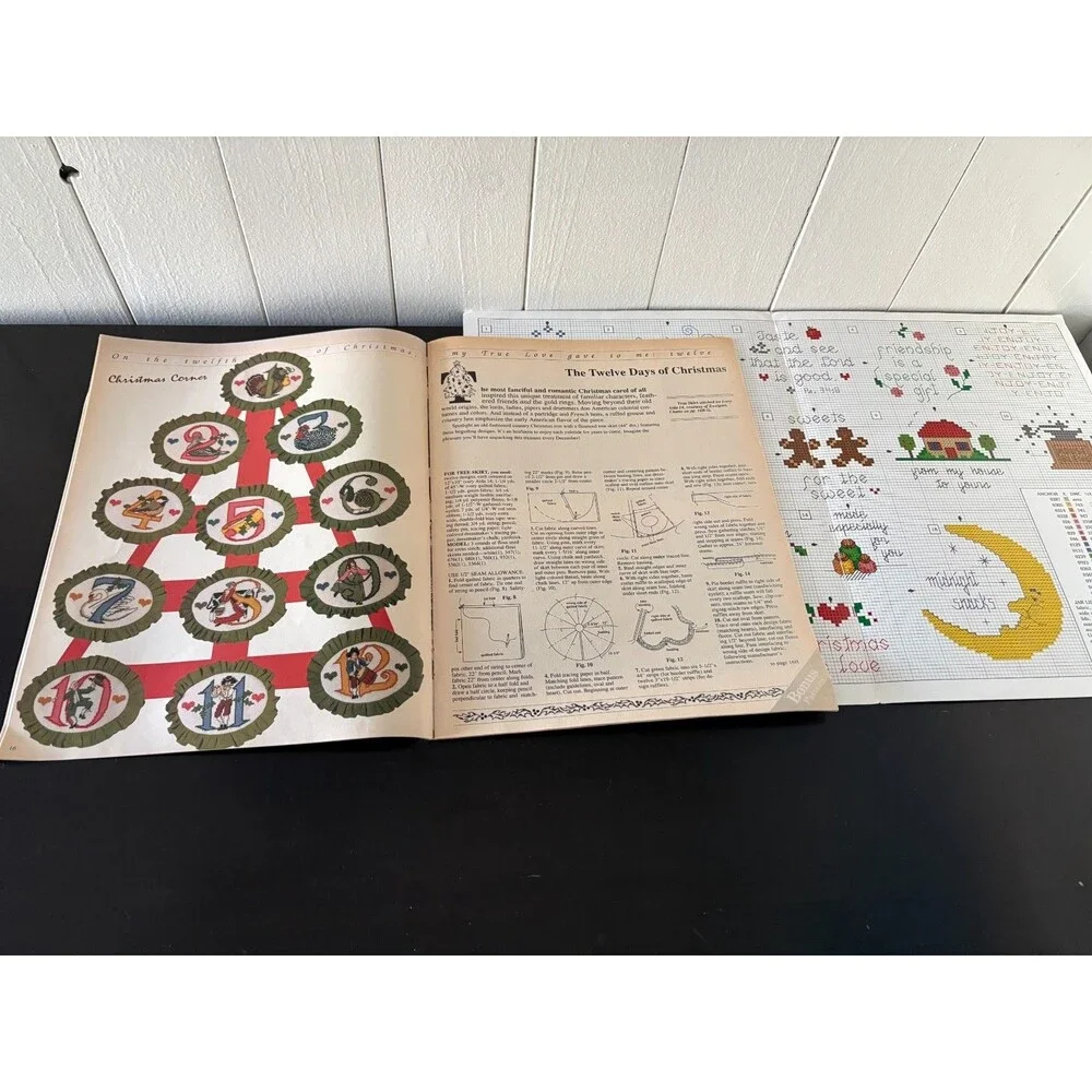 Vintage 1980s Cross Stitch Pattern Booklets Magazines Lot of 18 Needlework